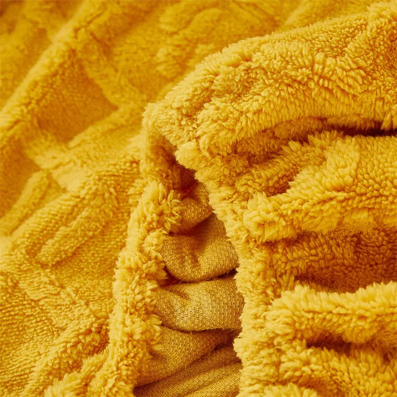 Winter Warm Taff Velvet Fleece Bed Sheet - Thick Bed Cover